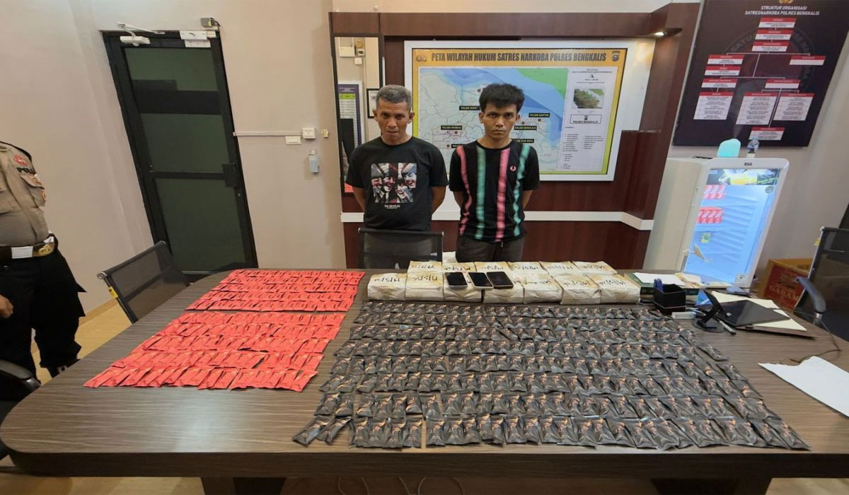 Heboh! Modus Mudik Dipakai Selundupkan 13 Kg Sabu di Bengkalis, 2 Pelaku Ditangkap
